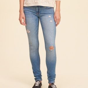 Hollister super skinny ripped jeans